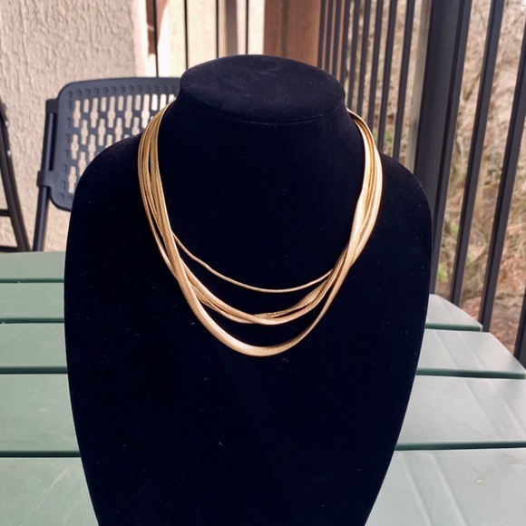 (NEW!) Gold Strand Layered Necklace - Picture 4 of 6
